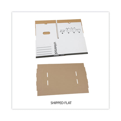 Universal Professional-Grade Heavy-Duty Storage Boxes, Letter/Legal Files, White, 12/Carton