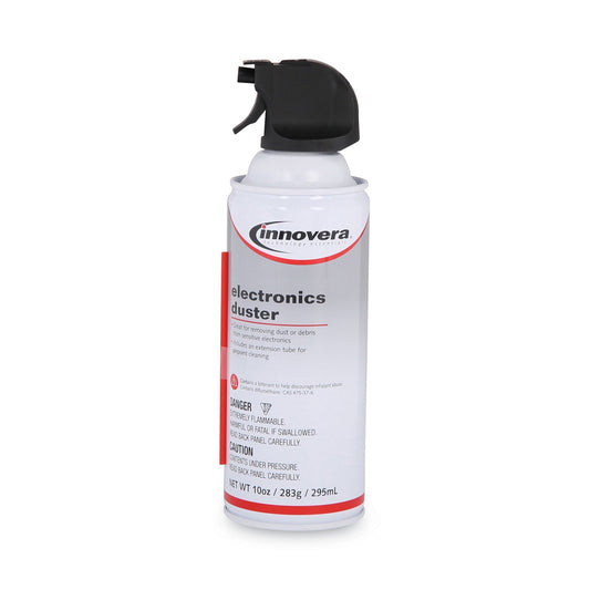 Innovera Compressed Air Duster Cleaner, 10 oz Can, 6/Pack