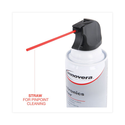 Innovera Compressed Air Duster Cleaner, 10 oz Can, 4/Pack