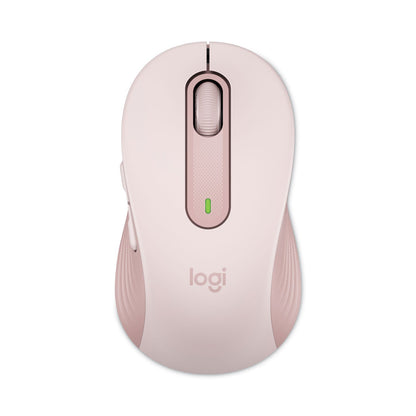 Logitech Signature M650 Wireless Mouse, Medium, 2.4 GHz Frequency, 33 ft Wireless Range, Right Hand Use, Rose