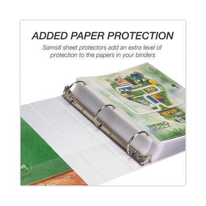 Samsill Earth's Choice Biobased Round Ring View Binder, 3 Rings, 2" Capacity, 11 x 8.5, White