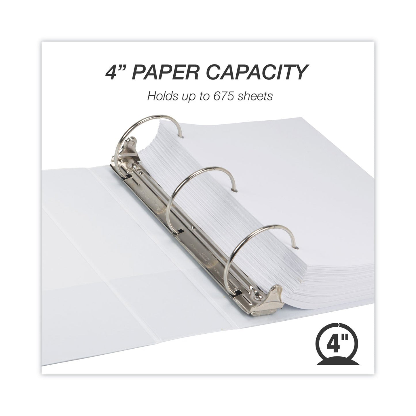 Samsill Earth's Choice Biobased Round Ring View Binder, 3 Rings, 4" Capacity, 11 x 8.5, White