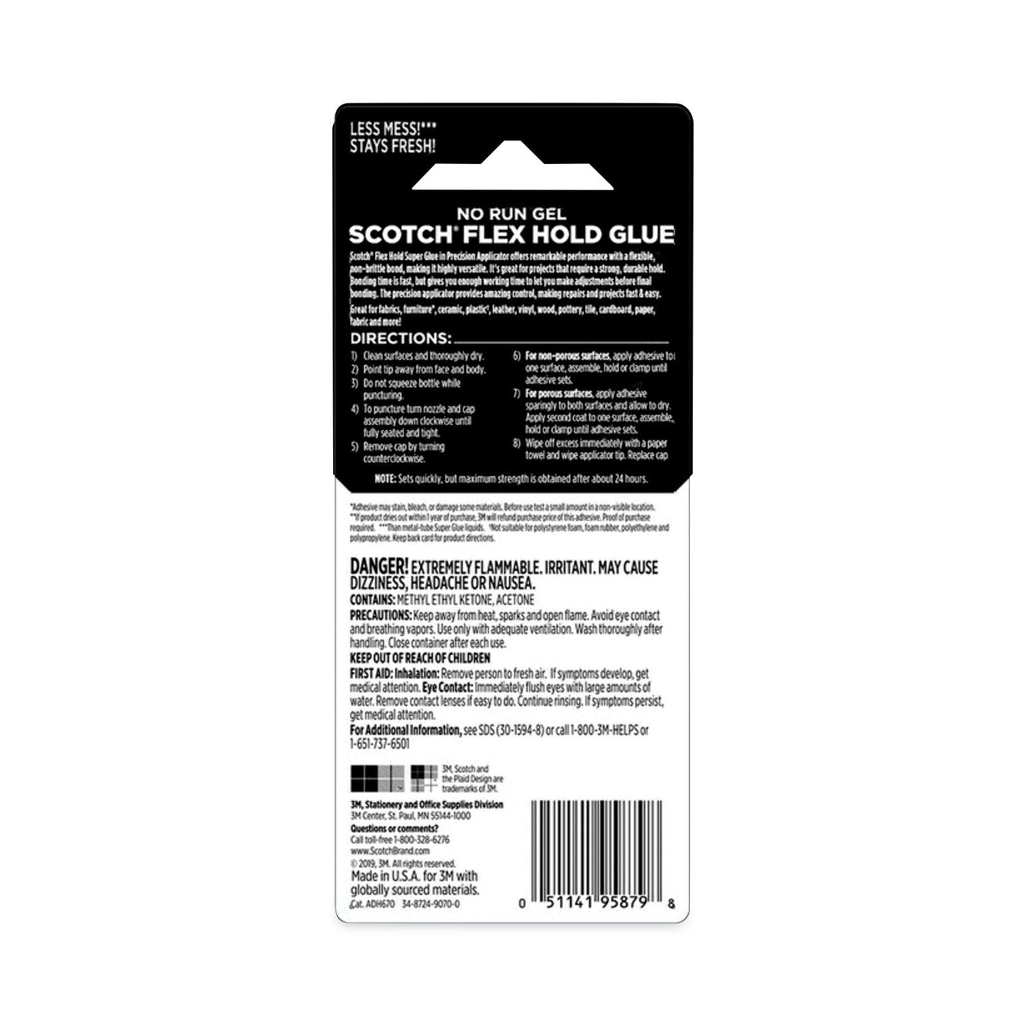 Scotch Maximum Strength All-Purpose Ultra Strength Adhesive, 0.14 oz, Dries Clear