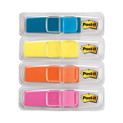 Post-it Highlighting Page Flags, 4 Bright Colors, 0.5 x 1.75, 35/Color, 4 Dispensers/Pack