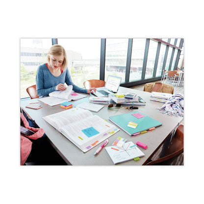 Post-it Page Flags in Desk Grip Dispenser, 1 x 1.75, Blue, 200/Dispenser