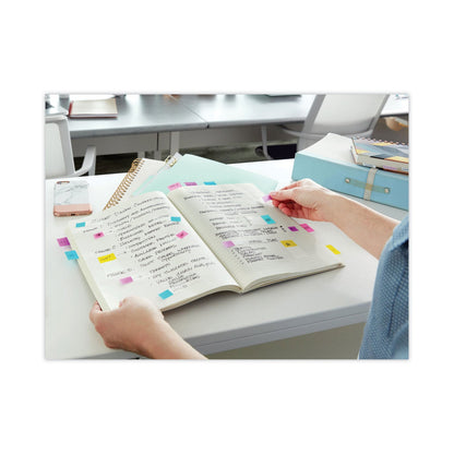 Post-it Page Flags in Desk Grip Dispenser, 1 x 1.75, Blue, 200/Dispenser