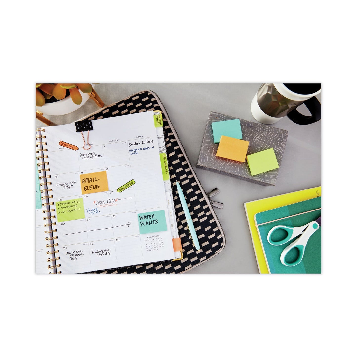 Post-it Original Pads in Floral Fantasy Collection Colors, 1.5" x 2", 100 Sheets/Pad, 12 Pads/Pack