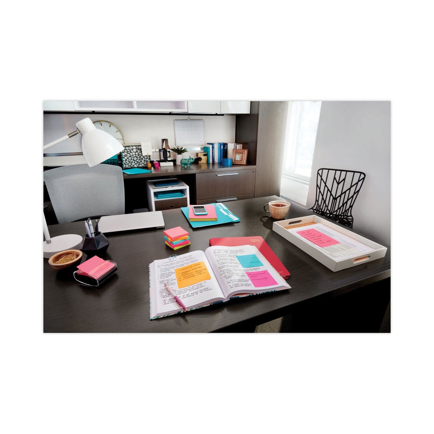 Post-it Original Cubes, 3" x 3", Blue Wave Collection, 470 Sheets/Cube