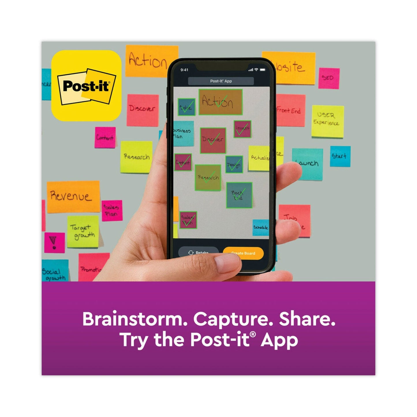 Post-it Recycled Notes in Wanderlust Pastels Collection Colors, Note Ruled, 4" x 6", 90 Sheets/Pad, 3 Pads/Pack