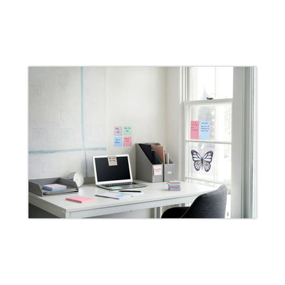 Post-it Recycled Notes in Wanderlust Pastels Collection Colors, Note Ruled, 4" x 6", 90 Sheets/Pad, 3 Pads/Pack