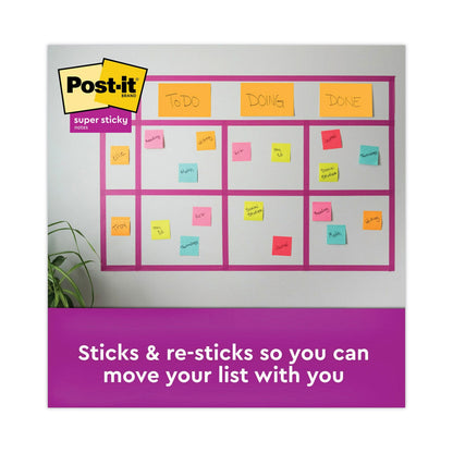 Post-it Meeting Notes in Energy Boost Collection Colors, 8" x 6", 45 Sheets/Pad, 4 Pads/Pack