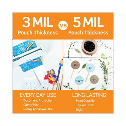 Scotch Laminating Pouches, 3 mil, 9" x 11.5", Gloss Clear, 100/Pack