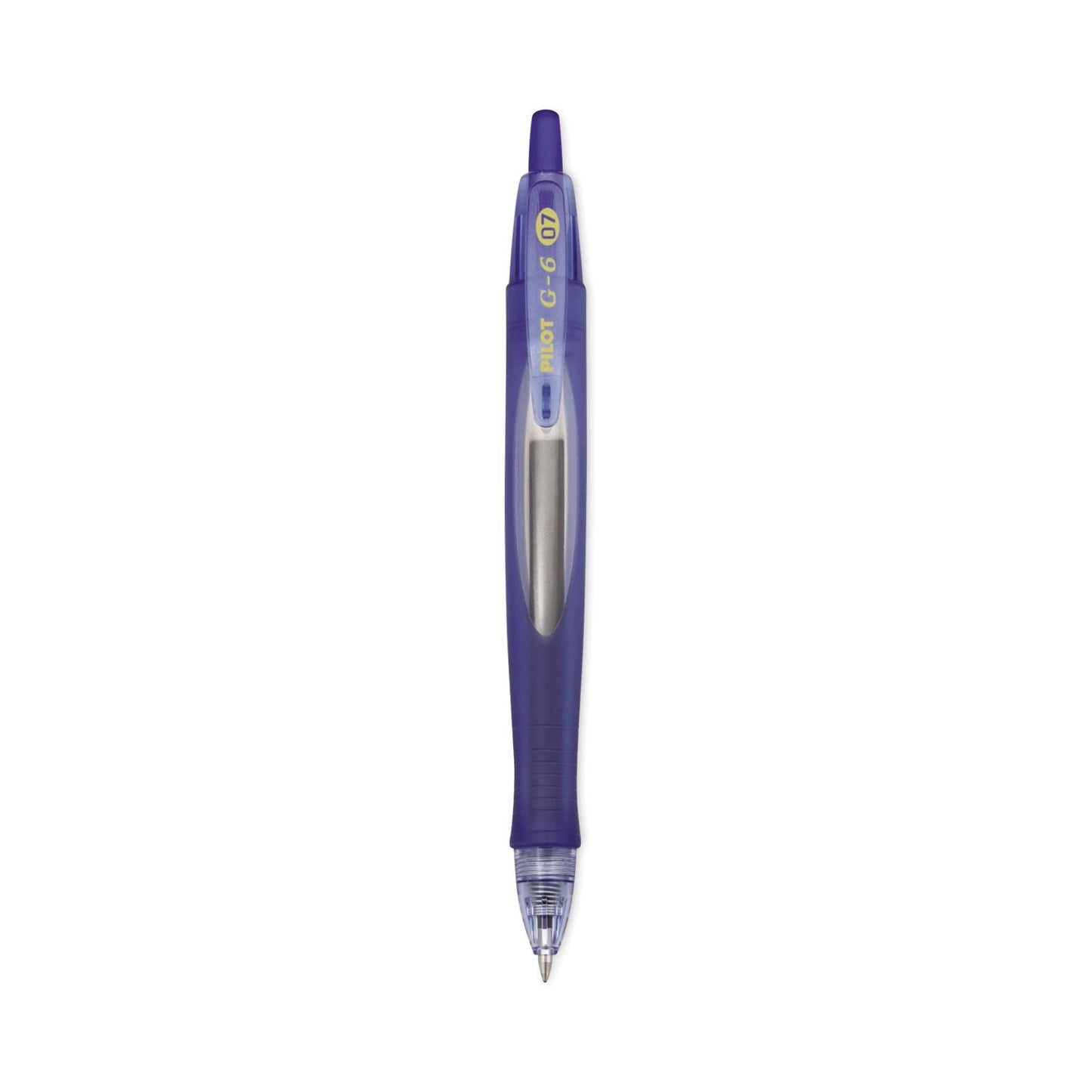 Pilot G6 Gel Pen, Retractable, Fine 0.7 mm, Blue Ink, Blue Barrel