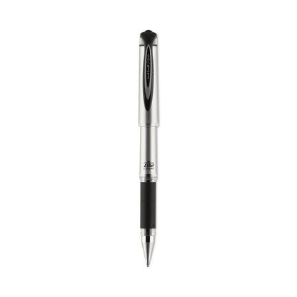 uniball 207 Impact Gel Pen, Stick, Bold 1 mm, Blue Ink, Black Barrel