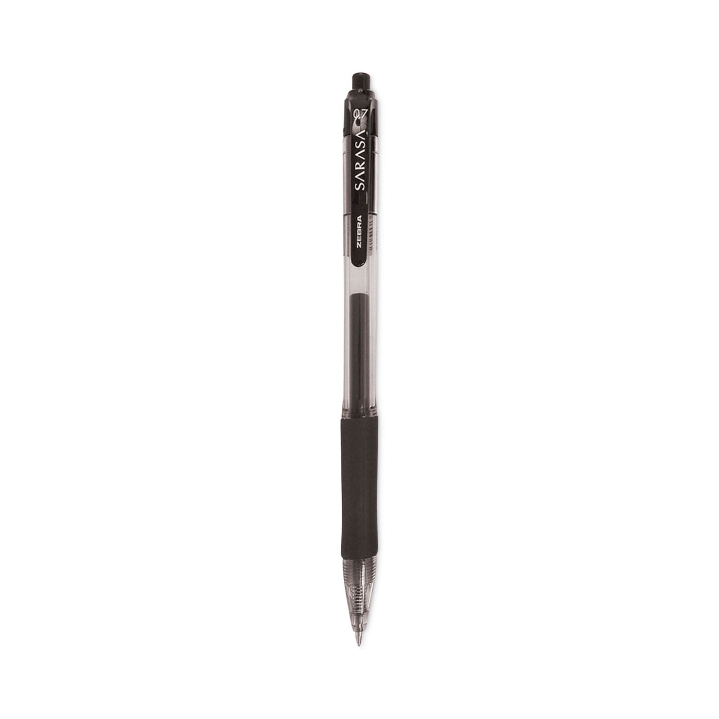 Zebra Sarasa Dry Gel X20 Gel Pen Value Pack, Retractable, Medium 0.7 mm, Black Ink, Smoke Barrel, 24/Box