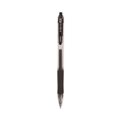 Zebra Sarasa Dry Gel X20 Gel Pen Value Pack, Retractable, Medium 0.7 mm, Black Ink, Smoke Barrel, 24/Box