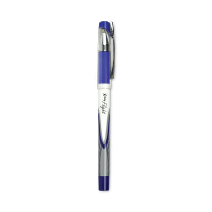 Zebra Z-Grip Flight Ballpoint Pen, Stick, Bold 1.2 mm, Blue Ink, White/Blue Fashion Accents Barrel, 12/Pack