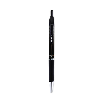 Zebra Sarasa Dry Gel X1 Gel Pen, Retractable, Medium 0.7 mm, Black Ink, Black Barrel, 12/Pack