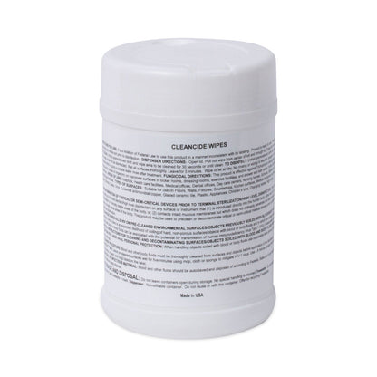 Wexford Labs CleanCide Disinfecting Wipes, 6.5 x 6, Fresh Scent, 160/Canister, 12 Canisters/Carton