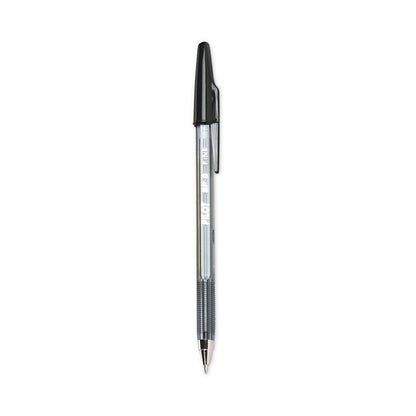 Pilot Better Ballpoint Pen, Stick, Fine 0.7 mm, Black Ink, Smoke Barrel, Dozen
