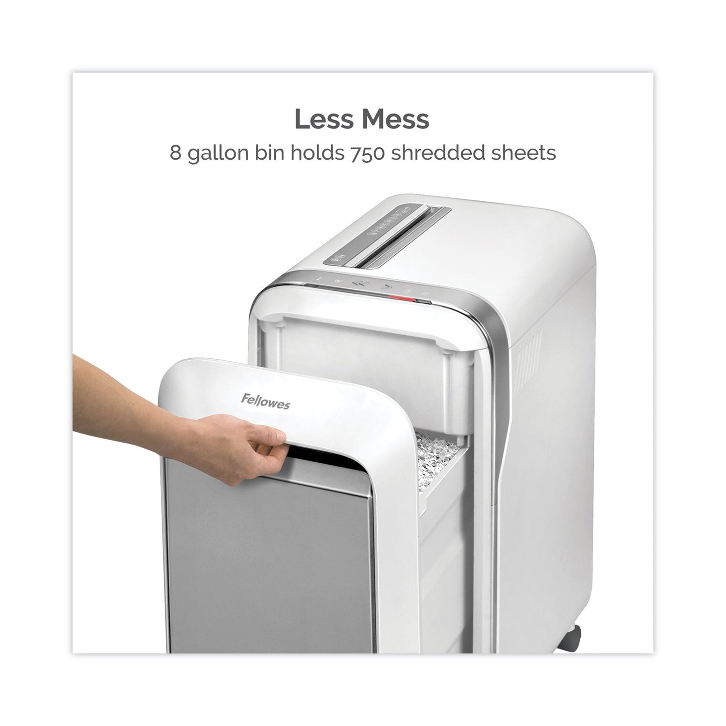 Fellowes Powershred LX220 Micro-Cut Shredder, 20 Manual Sheet Capacity, White