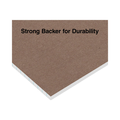 Universal Premium Ruled Writing Pads with Heavy-Duty Back, Narrow Rule, Black Headband, 50 White 5 x 8 Sheets, 12/Pack