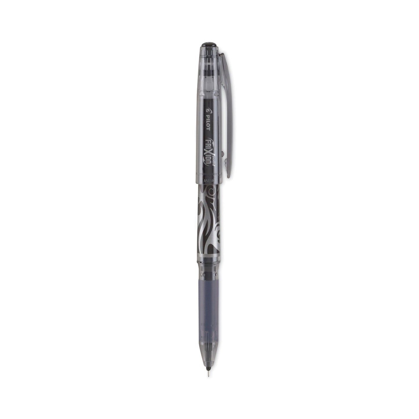 Pilot FriXion Point Erasable Gel Pen, Stick, Extra-Fine 0.5 mm, Black Ink, Black Barrel