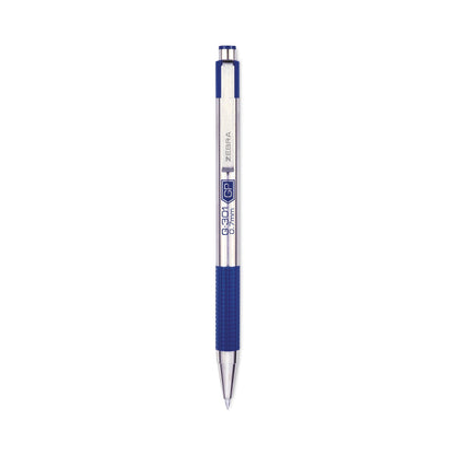 Zebra G-301 Gel Pen, Retractable, Medium 0.7 mm, Blue Ink, Stainless Steel/Blue Barrel