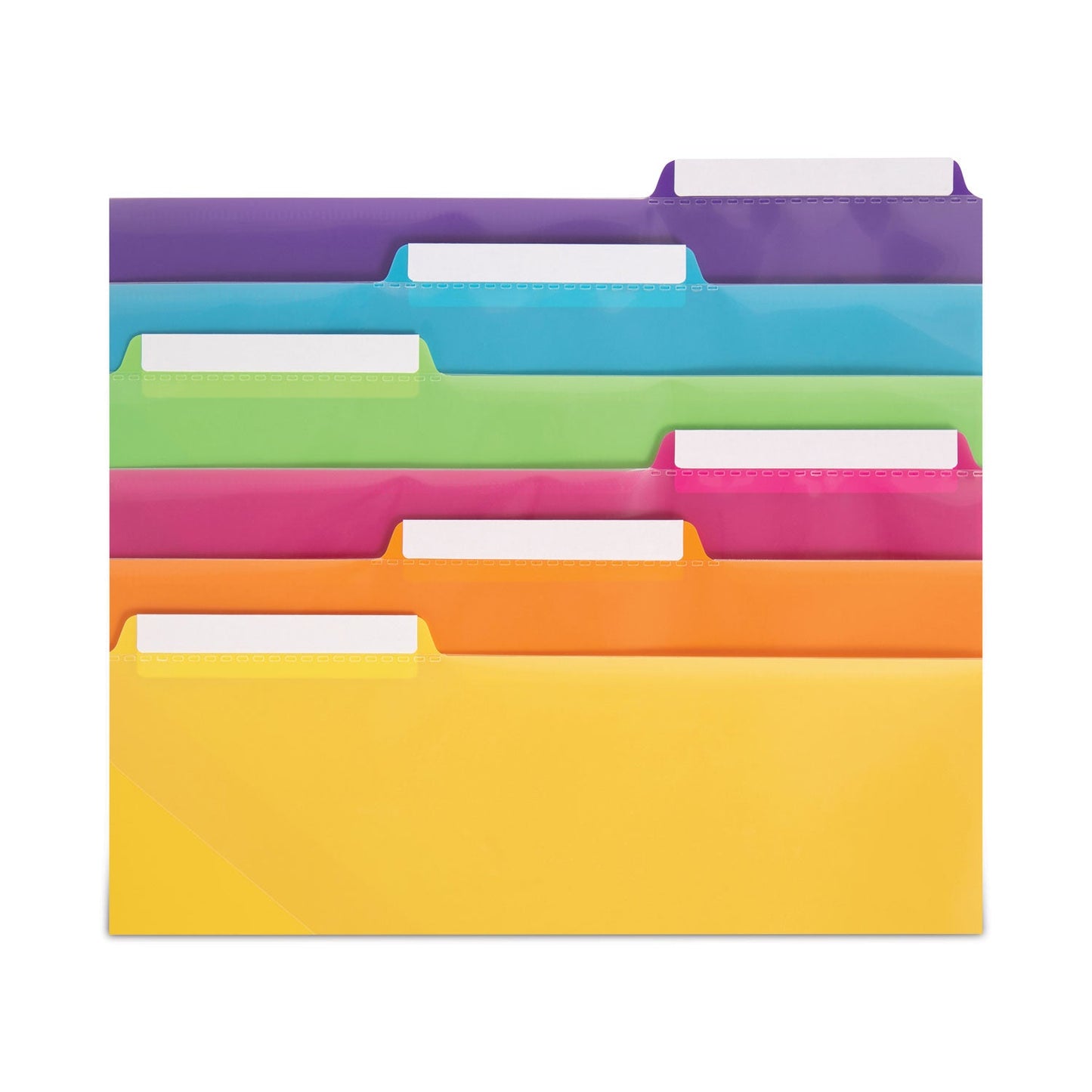 Smead Three-Ring Binder Poly Index Dividers with Pocket, 9.75 x 11.25, Assorted Colors, 30/Box