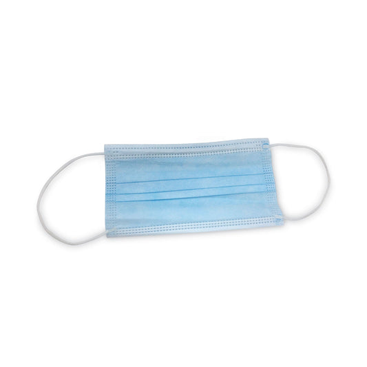 GN1 Three-Ply General Use Face Mask, Blue/White, 2,500/Carton
