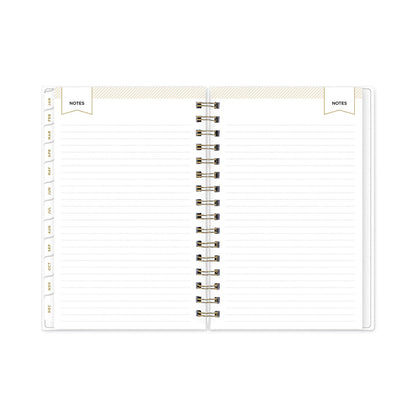 Blue Sky Day Designer Navy Stripe Daily/Monthly Planner, Navy Stripe Artwork, 8 x 5, Navy/White Cover, 12-Month (Jan to Dec): 2023