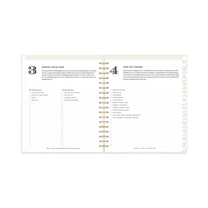Blue Sky Day Designer Navy Stripe Daily/Monthly Planner, Navy Stripe Artwork, 10 x 8, Navy/White Cover, 12-Month (Jan to Dec): 2023
