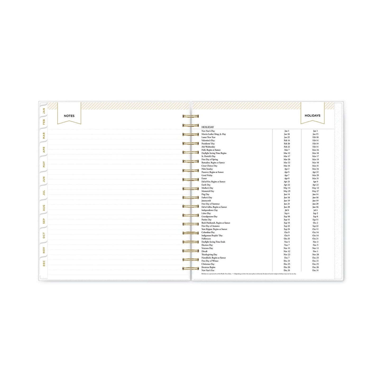 Blue Sky Day Designer Navy Stripe Daily/Monthly Planner, Navy Stripe Artwork, 10 x 8, Navy/White Cover, 12-Month (Jan to Dec): 2023
