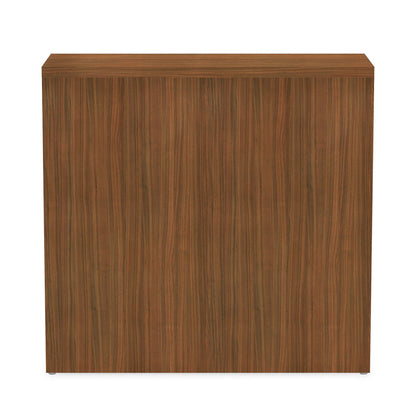 Alera Valencia Series Bookcase,Two-Shelf, 31.75w x 14d x 29.5h, Modern Walnut