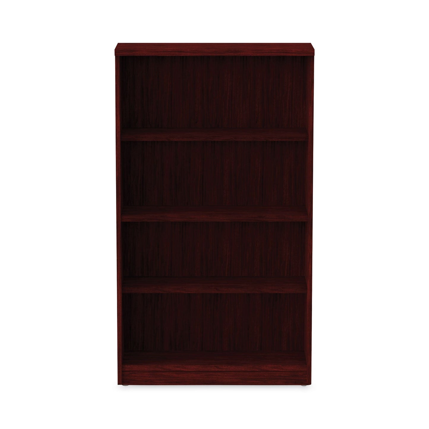 Alera Valencia Series Bookcase, Four-Shelf, 31.75w x 14d x 54.88h, Mahogany