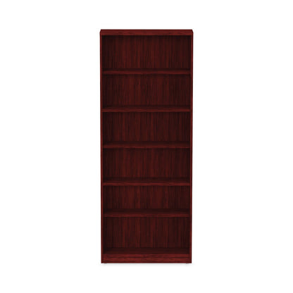 Alera Valencia Series Bookcase, Six-Shelf, 31.75w x 14d x 80.25h, Mahogany