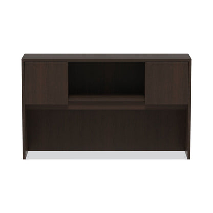 Alera Valencia Series Hutch with Doors, 4 Compartments, 58.88w x 15d x 35.38h, Espresso