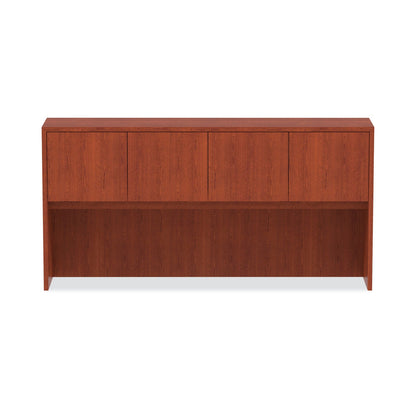 Alera Valencia Series Hutch with Doors, 4 Compartments, 70.63w x 15d x 35.38h, Medium Cherry