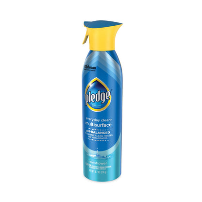 Pledge Multi-Surface Everyday, Rainshower, 9.7 oz Aerosol Spray, 6/Carton