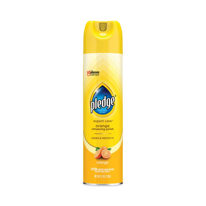 Pledge Furniture Polish, Orange Clean Scent, 9.7 oz Aerosol Spray