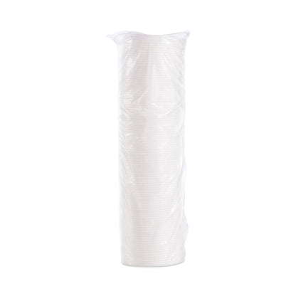 Dart Plastic Lids, Fits 8 oz to 10 oz Hot/Cold Foam Cups, Vented, White, 100/Pack, 10 Packs/Carton