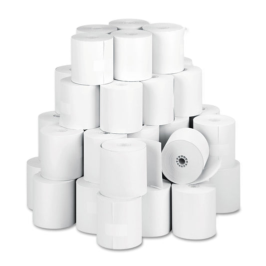 Iconex Impact Bond Paper Rolls, 3" x 150 ft, White, 50/Carton
