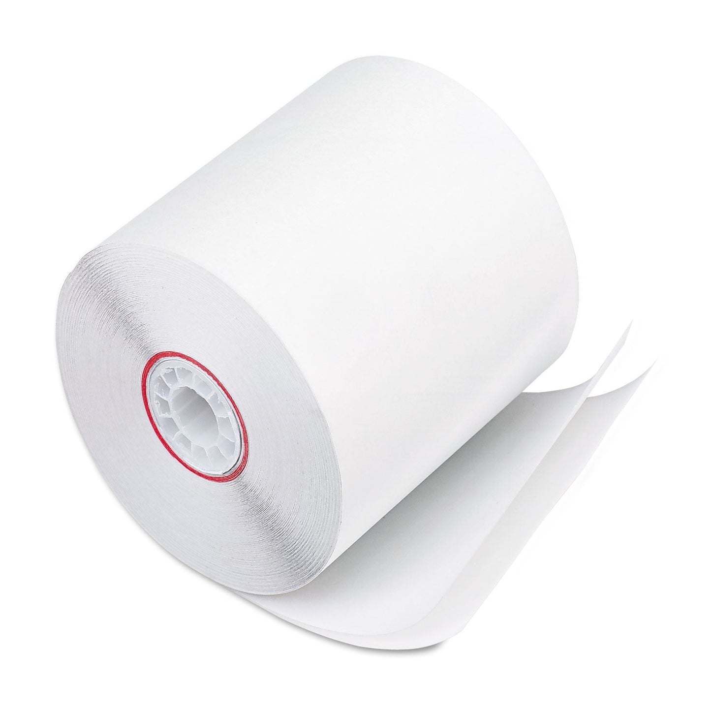 Iconex Impact Printing Carbonless Paper Rolls, 3" x 90 ft, White/White, 50/Carton