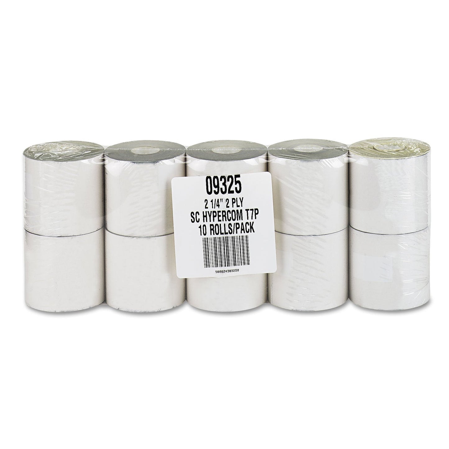 Iconex Impact Printing Carbonless Paper Rolls, 2.25" x 70 ft, White/Canary, 10/Pack