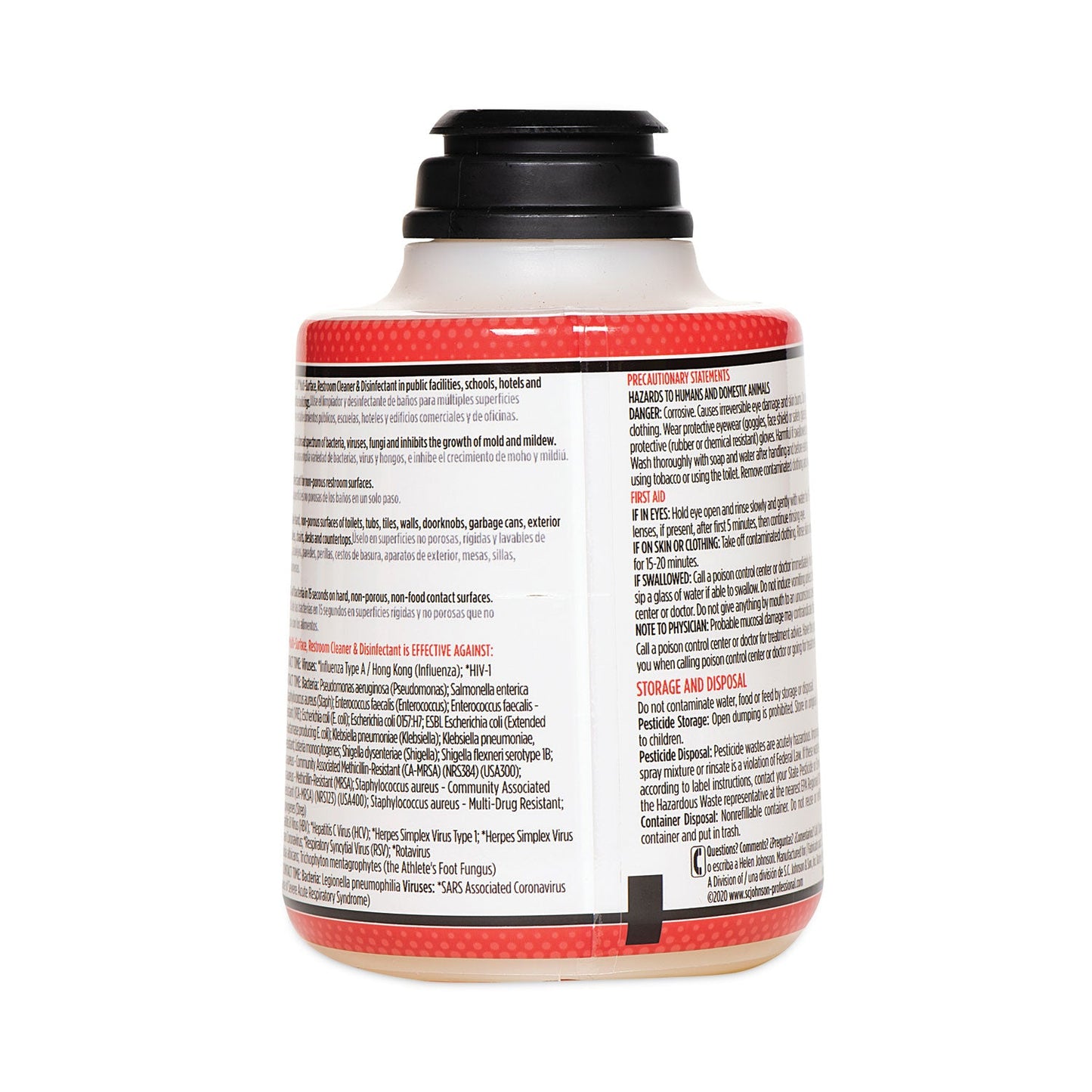 SC Johnson Professional TruShot 2.0 Disinfectant Multisurface Cleaner, Clean Fresh Scent,10 oz Cartridge, 4/Carton