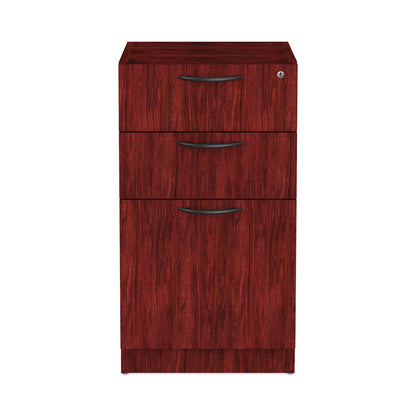 Alera Valencia Series Full Pedestal File, Left/Right, 3-Drawers: Box/Box/File, Legal/Letter, Mahogany, 15.63" x 20.5" x 28.5"