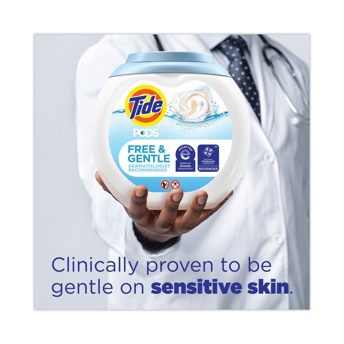 Tide Pods, Unscented, 81 Pods/Tub, 4 Tubs Carton