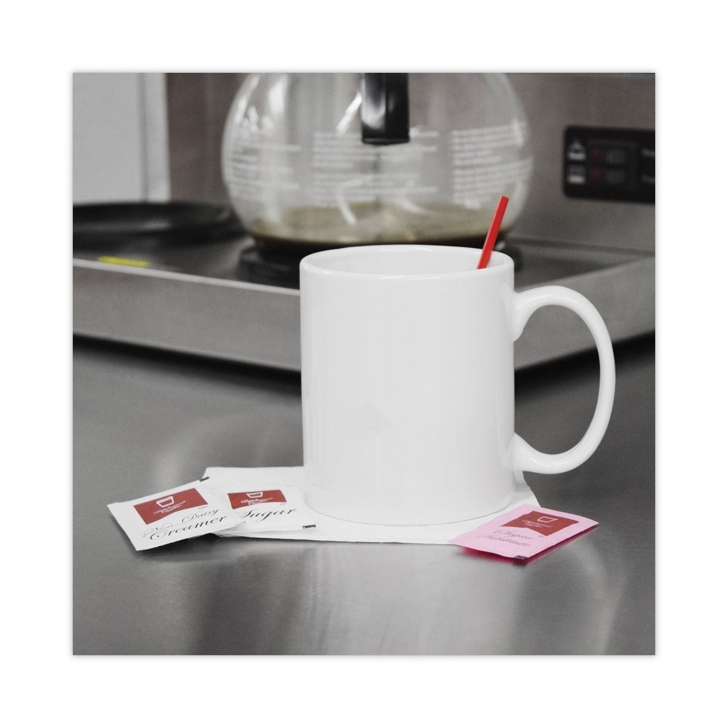Coffee Pro Economy Coffee Condiment Kit, 0.34 oz, 500/Carton
