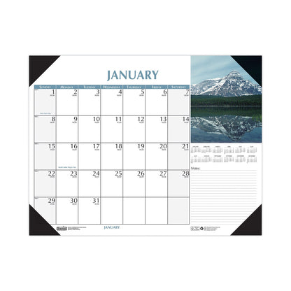 House of Doolittle Earthscapes Scenic Desk Pad Calendar, Scenic Photos, 22 x 17, White Sheets, Black Binding/Corners,12-Month (Jan-Dec): 2023