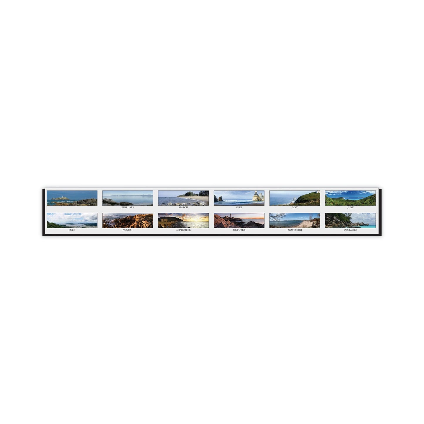 House of Doolittle Earthscapes Recycled Monthly Desk Pad Calendar, Coastlines Photos, 22 x 17, Black Binding/Corners,12-Month (Jan-Dec): 2023